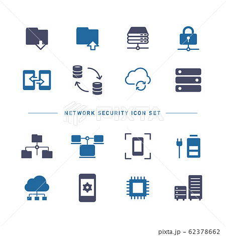 NETWORK TECHNOLOGY ICON SET 62378662