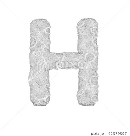 Moon stylized Letter "H" - on white background - 62379397