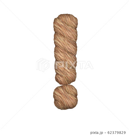 Letter stylized in the form of a rope - 3D render 62379829