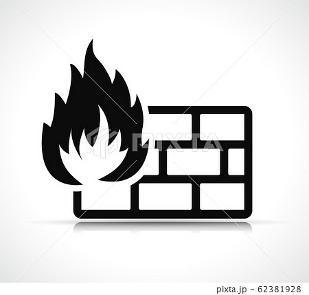 Vector Illustration Of Firewall Iconのイラスト素材