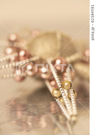 silver-gold Christmas ornament with corals silver-gold Christmas ornament with corals 62384591