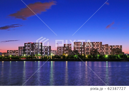 夕暮れの芦屋浜シーサイドタウン 夕暮れの芦屋浜シーサイドタウン 62387727