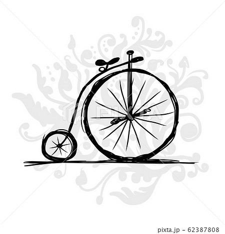 Bicycle Retro Sketch For Your Designのイラスト素材