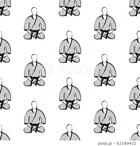 Seamless Texture Pattern MMA logo fist presswall. Vector, EPS. 62389452