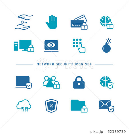 NETWORK SECURITY ICON SET NETWORK SECURITY ICON SET 62389739