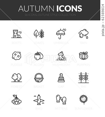 Outline black icons set Outline black icons set 62389814