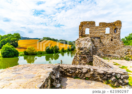 Borotin Castle ruins with romantic pond, Borotin, South Bohemia, Czech Republic Borotin Castle ruins with romantic pond, Borotin, South Bohemia, Czech Republic 62390297