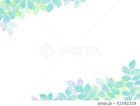 背景素材 木の葉 若葉 青葉 新緑のイラスト素材