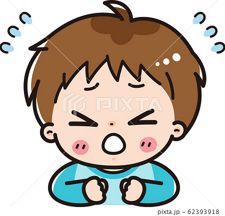 焦る男の子のイラスト素材