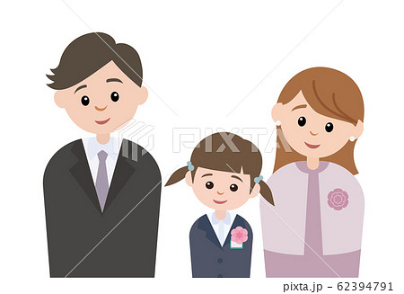 両親と娘 62394791