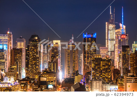 《ニューヨーク》マンハッタンの夜景・ハルミトンパークより 62394973