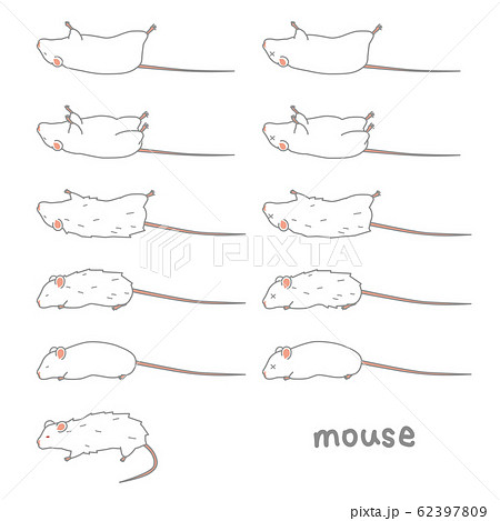 体調の悪いマウスのベクターイラストセットのイラスト素材