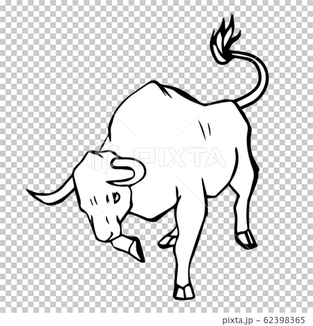 帶有動量的公牛插圖（鬥牛線描） 62398365