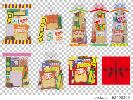 お菓子詰め合わせセットのイラスト素材 [62400209] - PIXTA