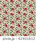 trendy 2020 fabric vintage colors seamless pattern, rose vector background 62401612