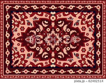 Persian Carpet Indian Rug And Arabesque のイラスト素材