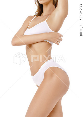 woman's torso close-up isolated on white background 62404233