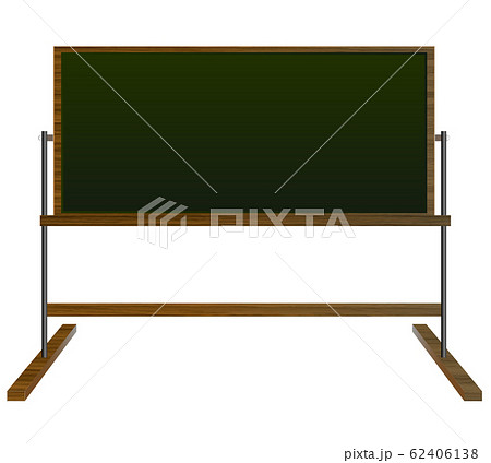 足付き黒板フレーム 木製 黒の黒板 のイラスト素材
