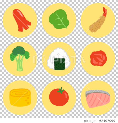 お弁当のおかず　アイコンセット 62407099