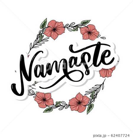 Namaste lettering Indian greeting, Hello in Hindi 62407724