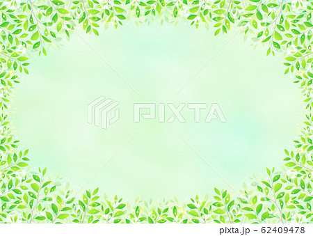 背景素材 木の葉 若葉 青葉 新緑のイラスト素材