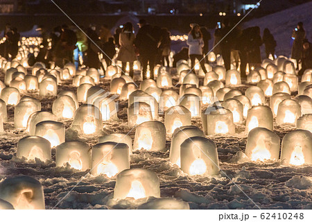 横手かまくら祭り ミニかまくらの写真素材 [62410248] - PIXTA