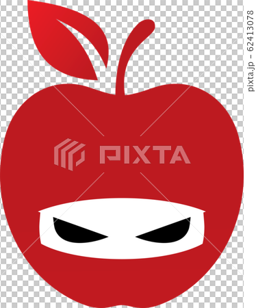 Ninja Apple Logo Sign Symbol In Flat Style On Stock Illustration 62413078 Pixta