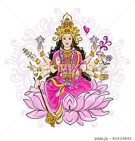 Indian goddess Shakti, sketch for your design Indian goddess Shakti, sketch for your design 62414642