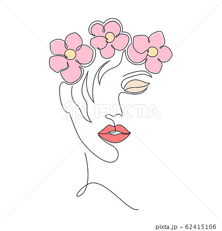 minimal woman face minimal woman face 62415106
