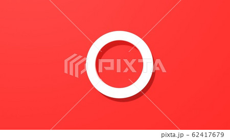 丸　赤背景　丸枠　コピースペース 62417679