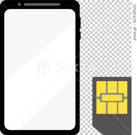 Smartphone and Sim Card Smartphone and Sim Card 62418422