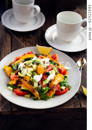 Quinoa with vegetables and goat cheese 62422683