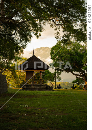 Ancient Buddha temple in mountain forest area 62423394