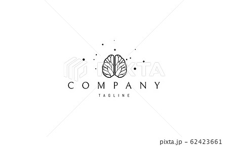 Vector logo on which an abstract image of the brain in the form of a tree. 62423661