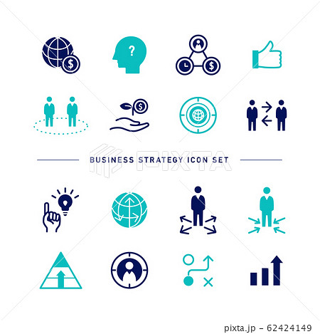 BUSINESS STRATEGY ICON SET 62424149