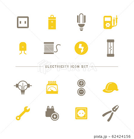 ELECTRICITY ICON SET 62424156
