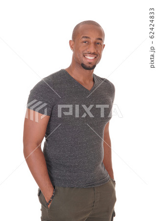 African man with his standing waist up in the 62424833