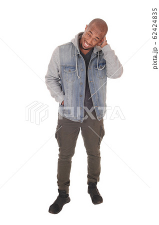 African man with his hand behind his head, African man with his hand behind his head, 62424835