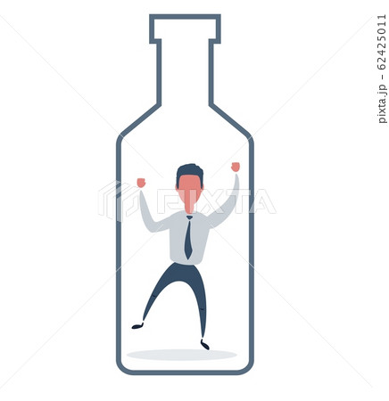 Alcoholism. Conceptual illustration for alcoholism. 62425011