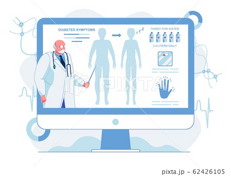Doctor Explaining Diabetes Symptoms Illustration 62426105