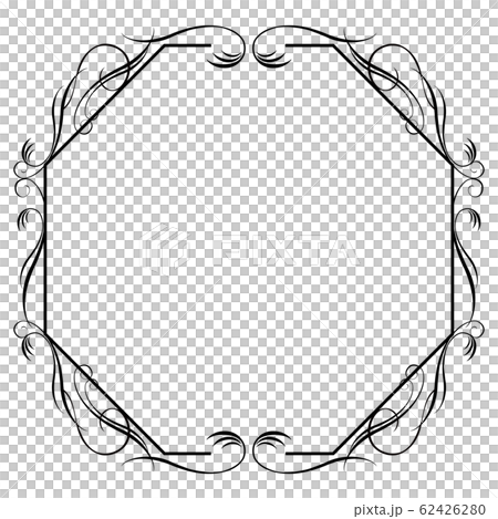 巴洛克式的裝飾品，裝飾線，裝飾盒，背景|矢量數據，八邊形 62426280