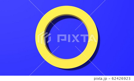 黄色　丸フレーム　コピースペース 62426923