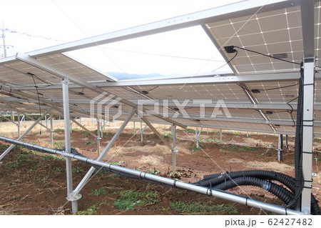 パネルが飛ばされた太陽光発電所 パネルが飛ばされた太陽光発電所 62427482