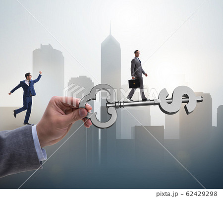Concept of key to financial success and prosperity 62429298