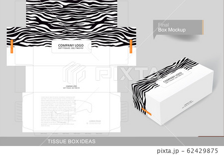 Tissue box template concept series 62429875