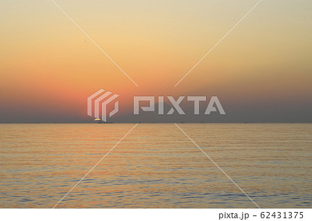 千葉市の海岸 夕日 千葉市の海岸 夕日 62431375