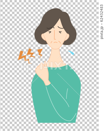 Middle-aged women suffering from stiff shoulders Middle-aged women suffering from stiff shoulders 62432483