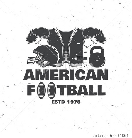 Set Of American Football Or Rugby Club Badge Vector For Shirt Logo Print  Stamp Patch Vintage Design With Bull American Football Sportsman Player  Helmet Ball And Shoulder Pads Silhouette Stock Illustration 