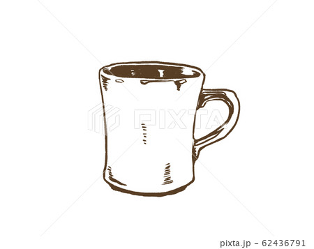 マグカップ モノクロのイラスト素材