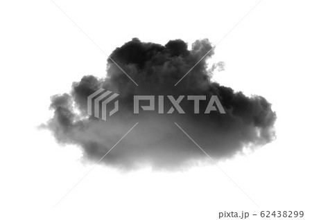 black cloud Isolated on white background,Smoke 62438299